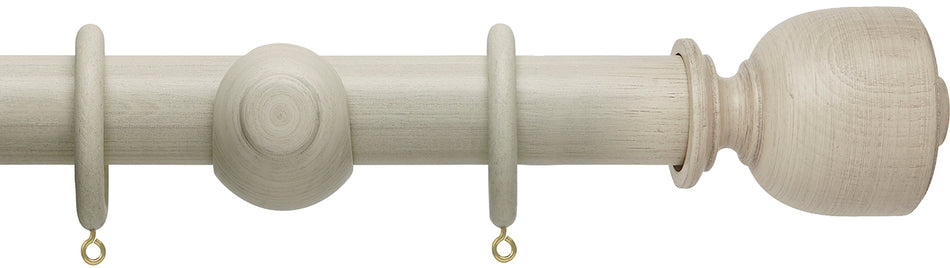 Hallis Origins 45mm Wood Pole, Limestone, Tulip Urn Finial