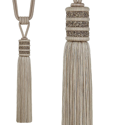 Hallis Opulent Tassel Tieback Bisque