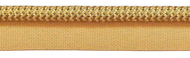 Hallis Opulent Trim Flanged Cord 6mm Gold
