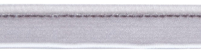 Hallis Opulent Trim Velvet Flanged Cord 5mm Silver