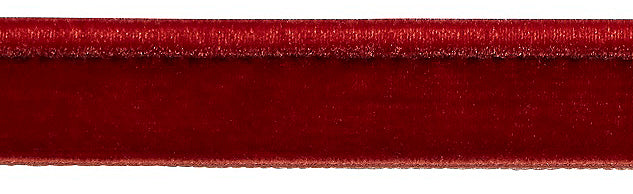 Hallis Opulent Trim Velvet Flanged Cord 5mm Rouge