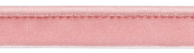 Hallis Opulent Trim Velvet Flanged Cord 5mm Blush