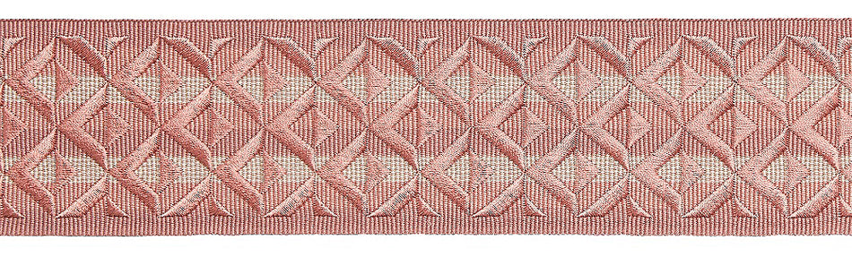 Hallis Opulent Trim Wide Embroidered Braid 60mm Blush