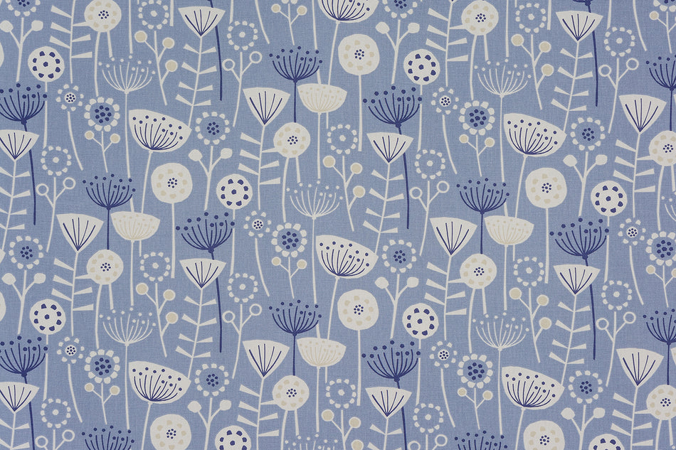 Fryetts Scandi Bergen Blue Fabric
