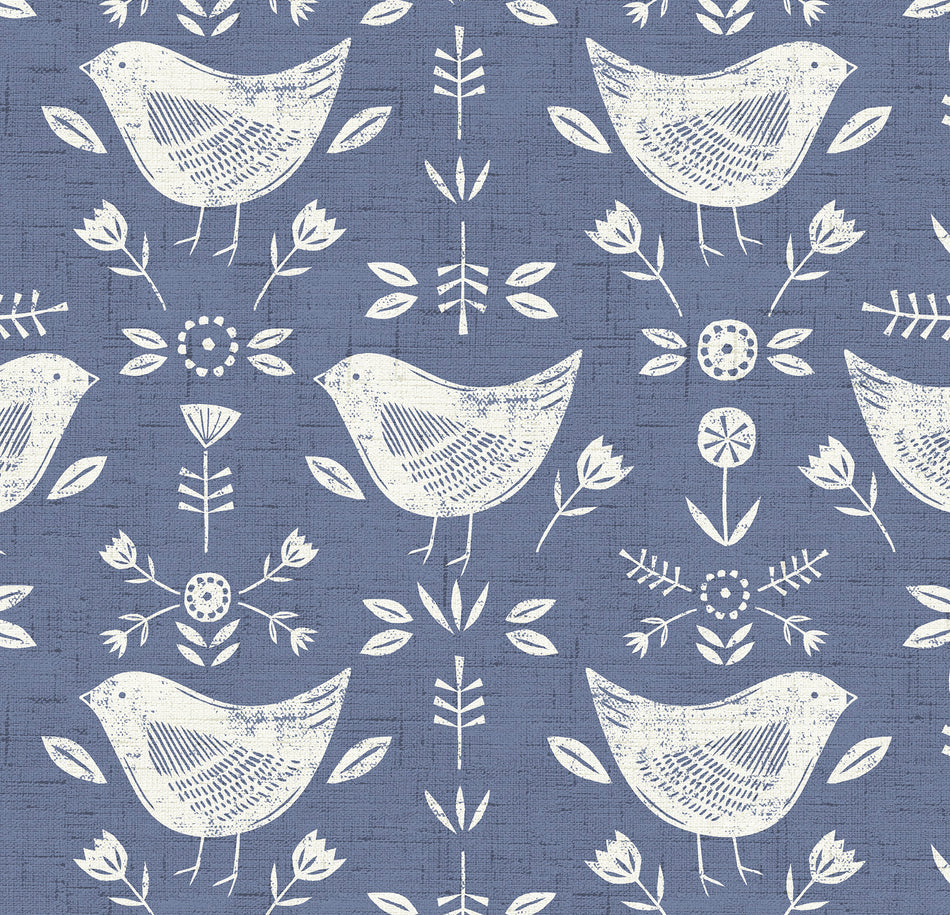 Fryetts Scandi Narvik Blue Fabric