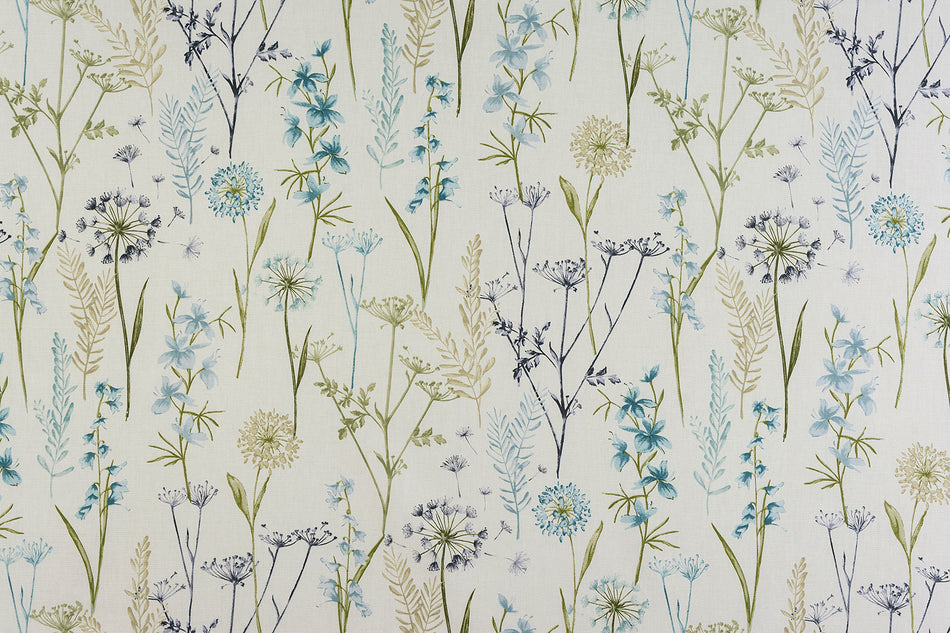 Porter & Stone Wild Flower Wild Flower Teal Fabric