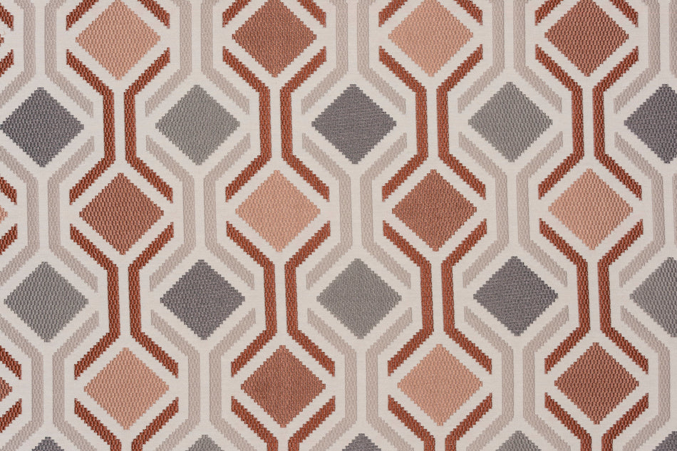 Porter & Stone Gingko Mosaic Burnt Orange Fabric