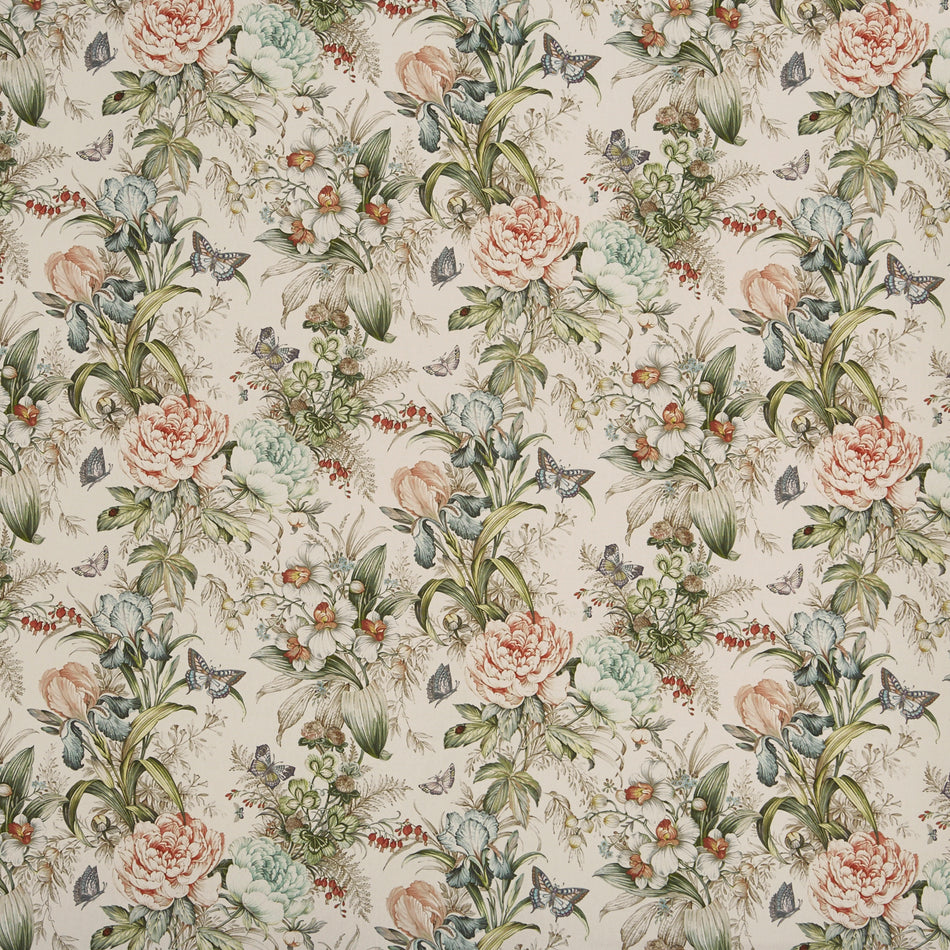 Prestigious Grand Botanical Hot House Peach Blossom Fabric