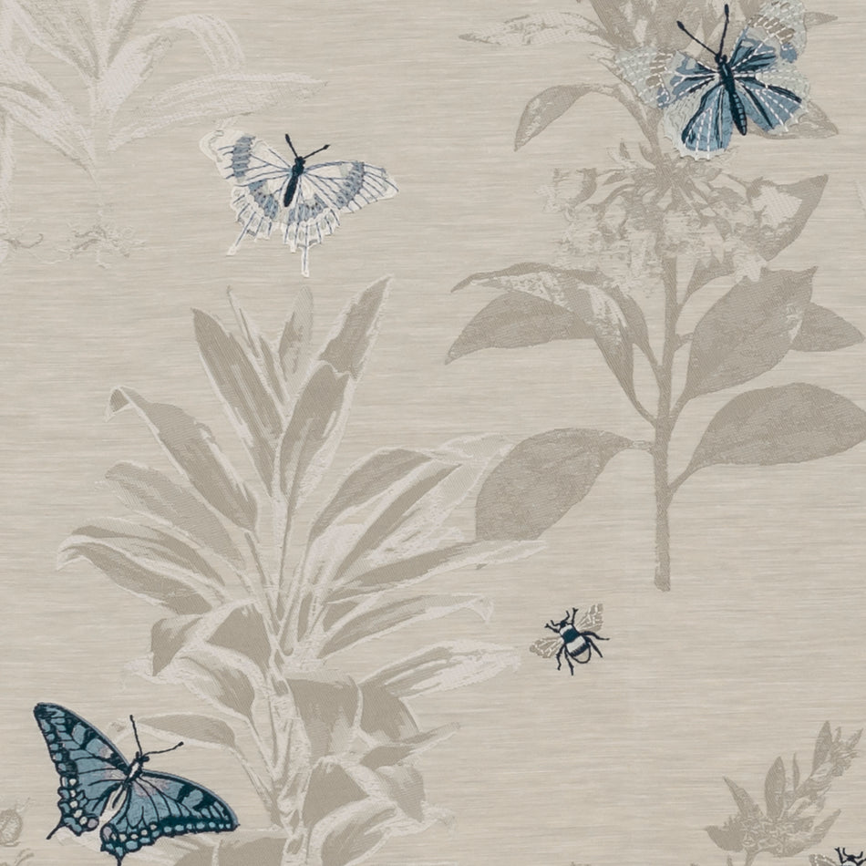 Clarke & Clarke Botanist Monarch Mineral_Denim