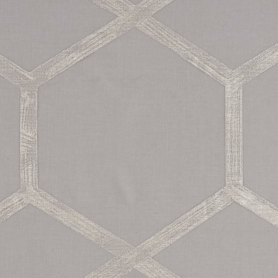 Clarke & Clarke Metalli Forma Charcoal_Silver Fabric