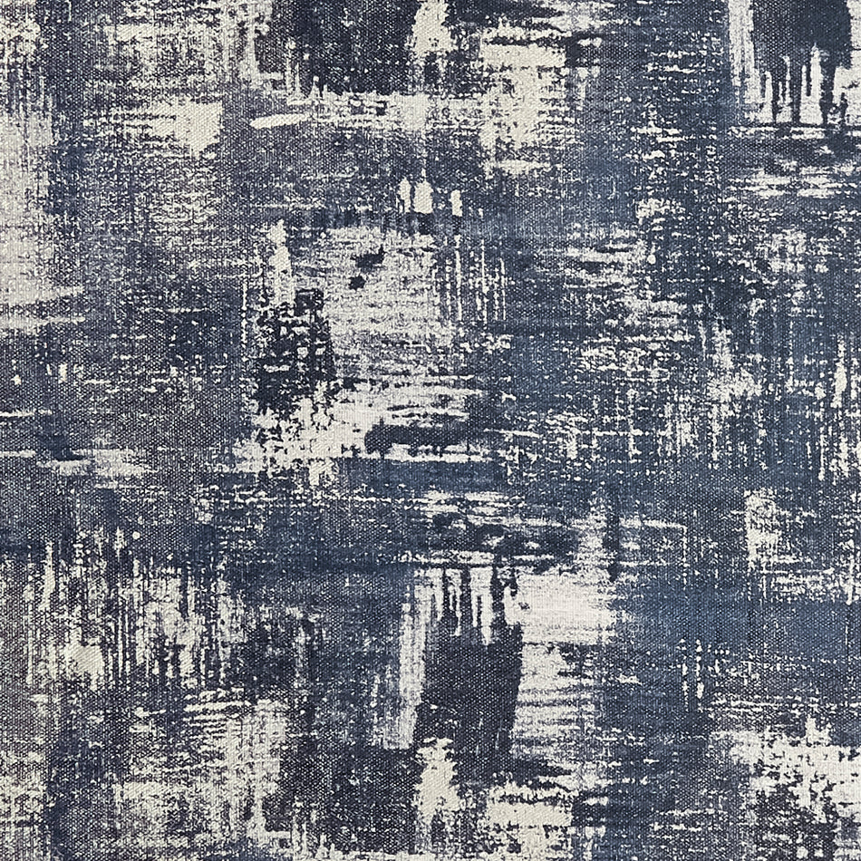 Clarke & Clarke Metalli Tessellati Midnight_Gilver Fabric