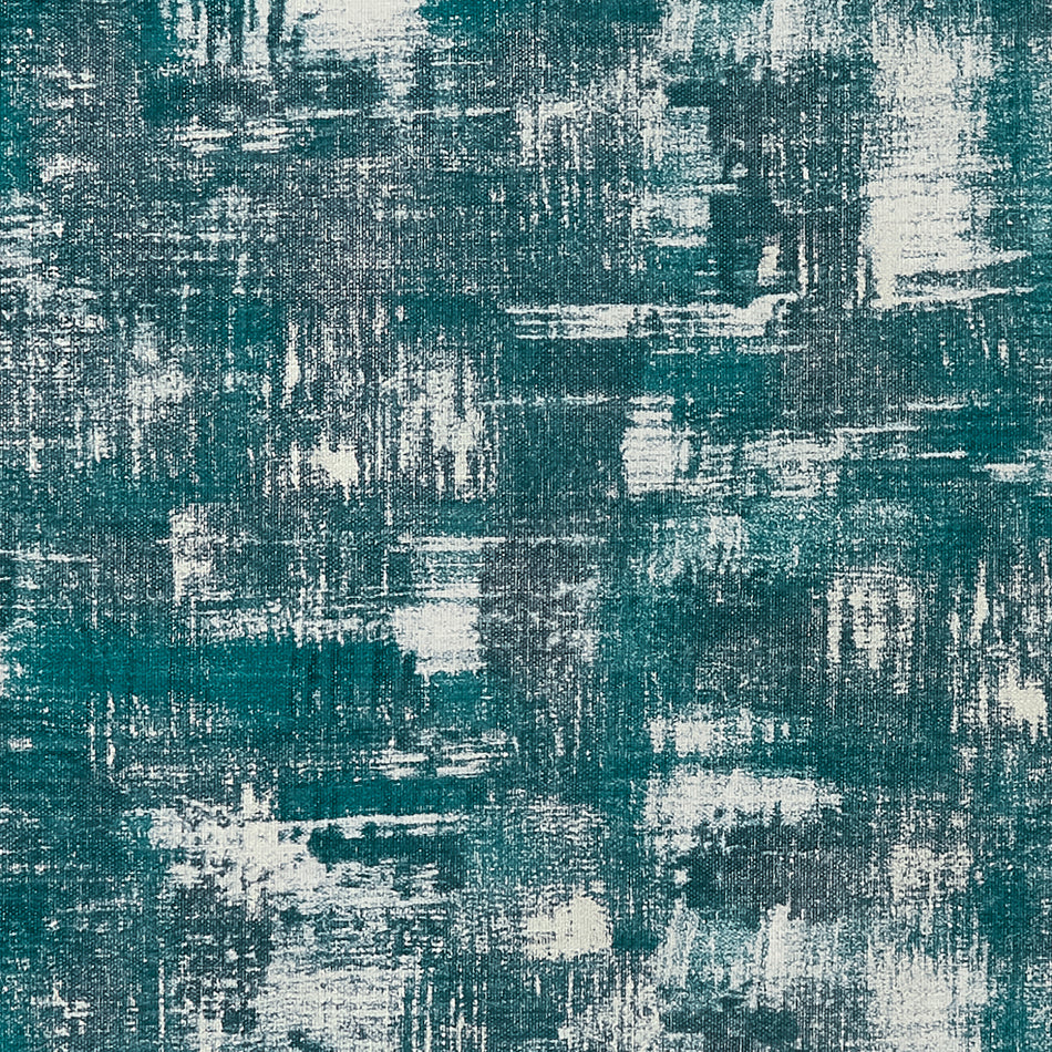 Clarke & Clarke Metalli Tessellati Teal_Gilver Fabric