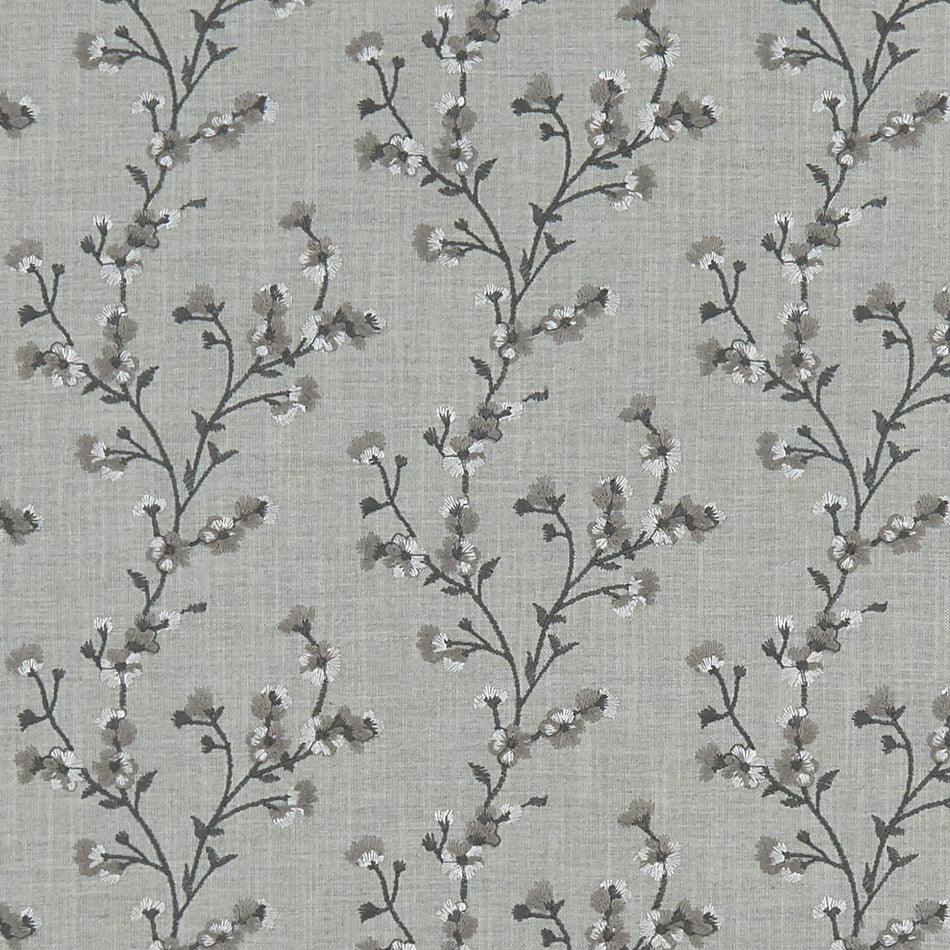 Clarke & Clarke Origins Blossom Charcoal Fabric