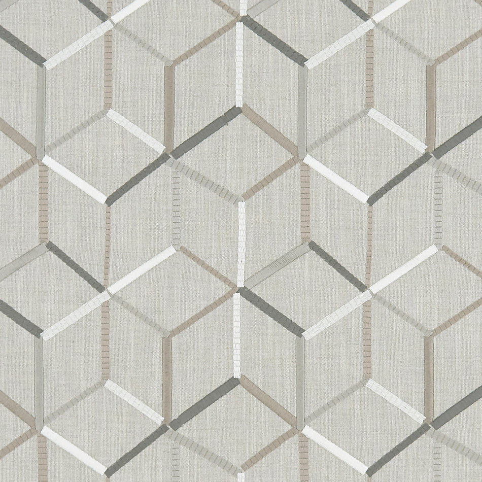 Clarke & Clarke Origins Linear Silver Fabric
