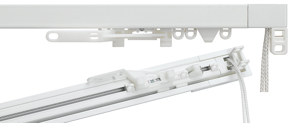 Silent Gliss 3870 Corded Curtain Track with Recess White