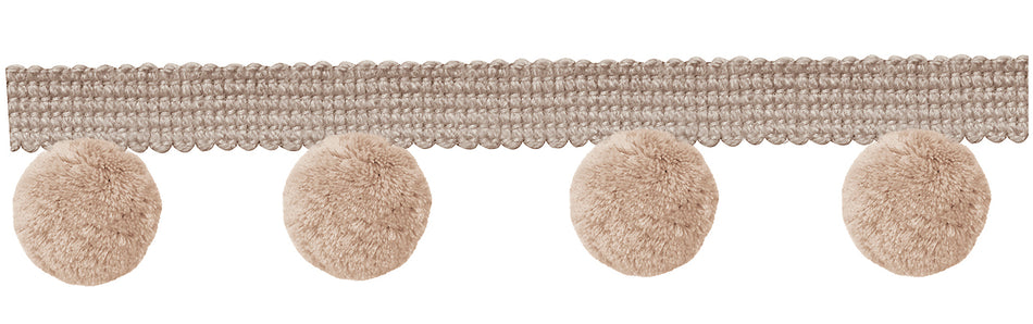 Jones Hygge Small Pom Pom Fringe, Blush