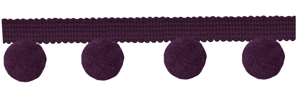 Jones Hygge Small Pom Pom Fringe, Raisin