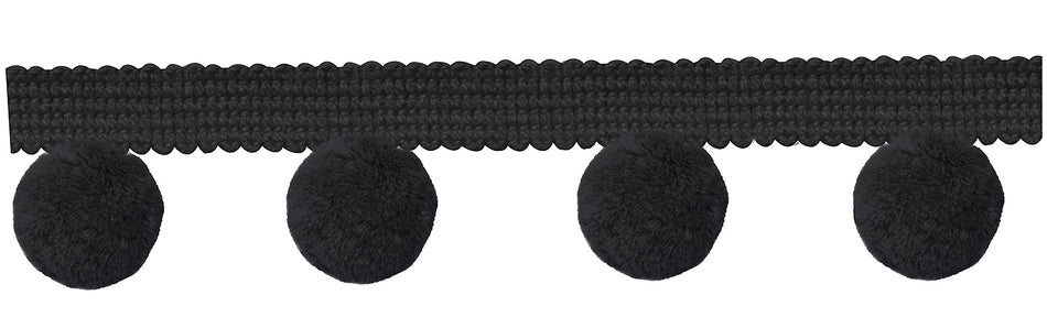 Jones Hygge Small Pom Pom Fringe, Black