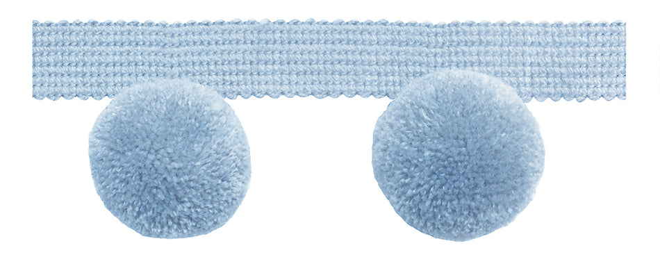 Jones Hygge Large Pom Pom Fringe, Duck Egg