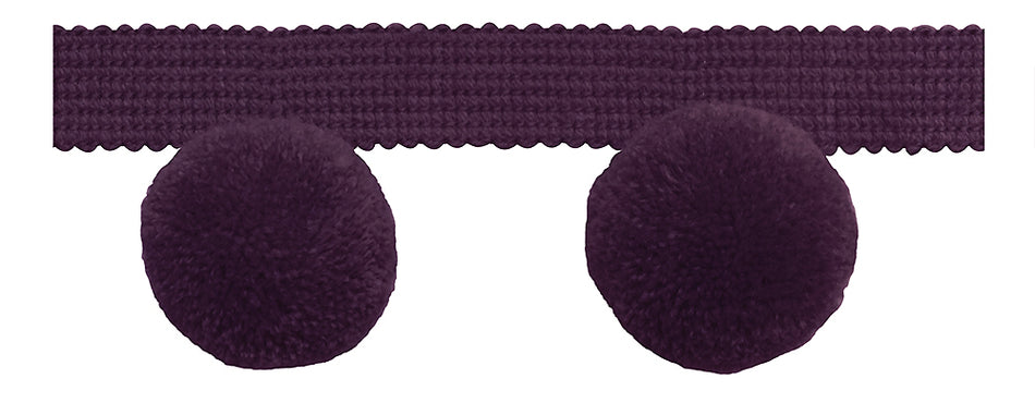 Jones Hygge Large Pom Pom Fringe, Raisin