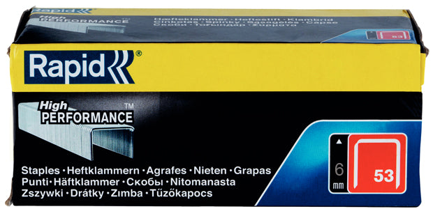 Rapid No.53 6mm Galvanised Steel Staples
