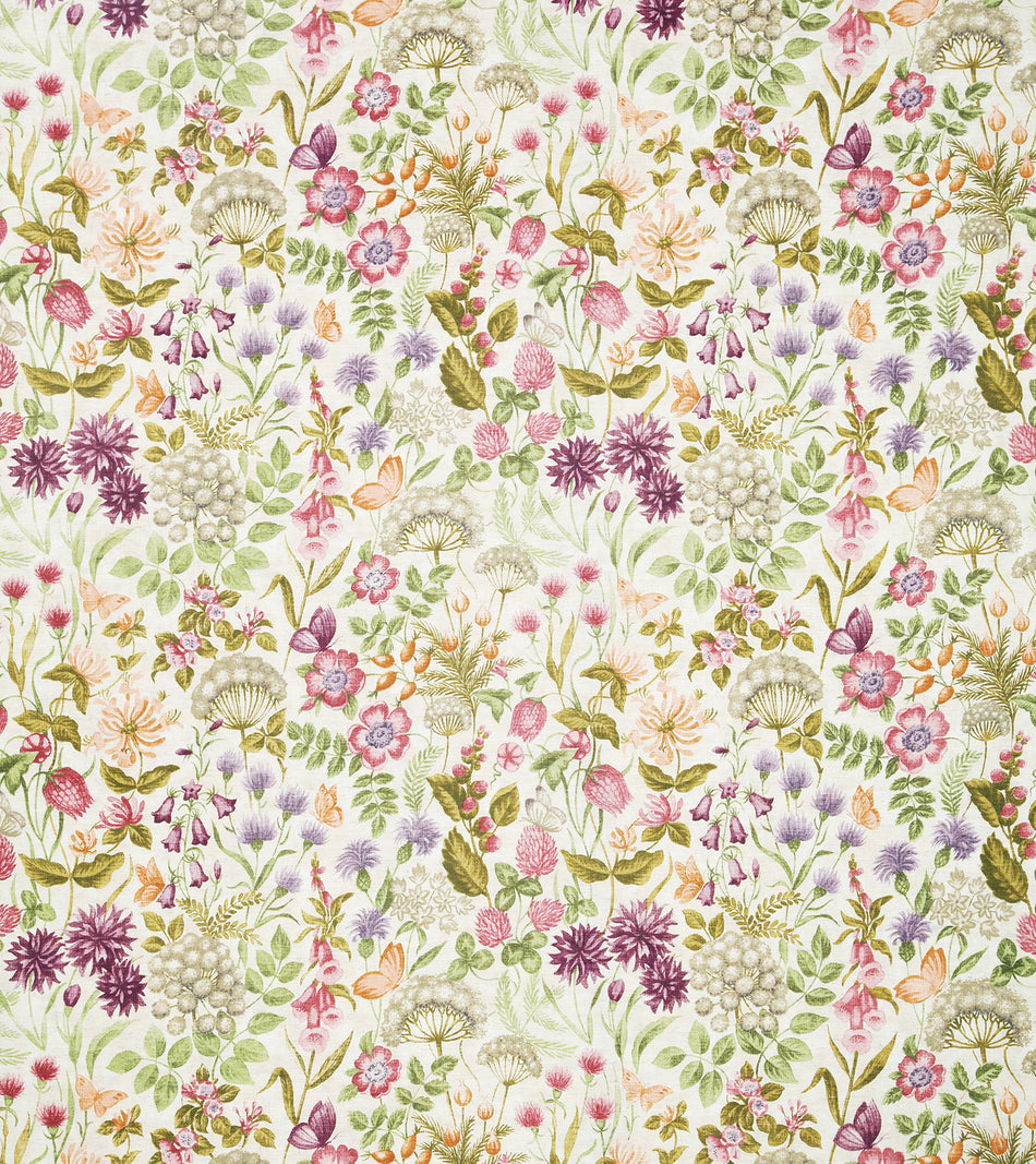 Iliv Moorland Field Flowers Copper Fabric