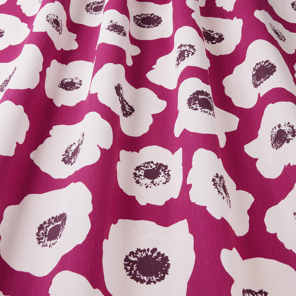 Iliv Levande Vallmo Cerise Fabric
