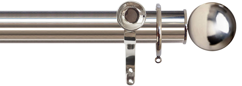 Jones Esquire 50mm Pole Polished Nickel, Sphere