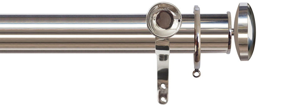 Jones Esquire 50mm Pole Polished Nickel, Curved Disc