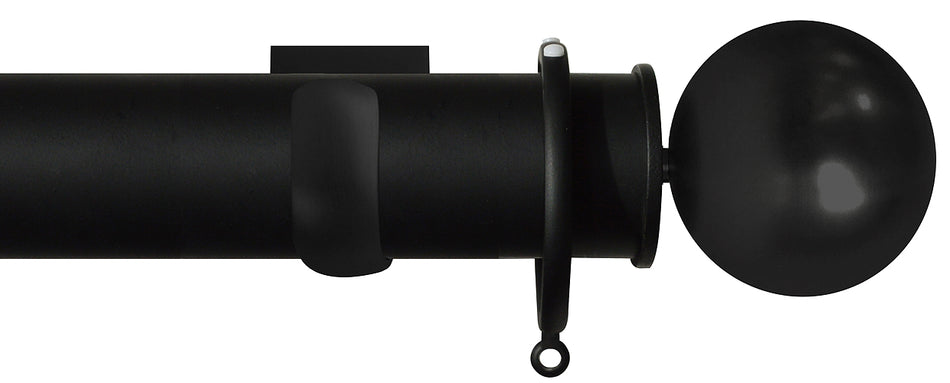 Jones Esquire 50mm Pole Carbon Black, Square, Sphere