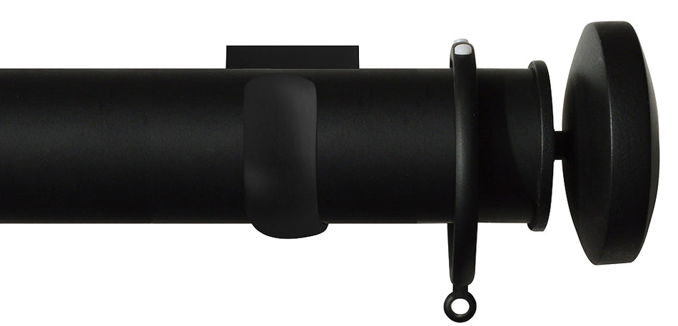 Jones Esquire 50mm Pole Carbon Black, Square, Curved Disc