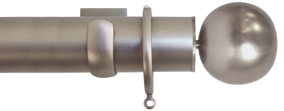 Jones Esquire 50mm Pole Brushed Nickel, Square, Sphere