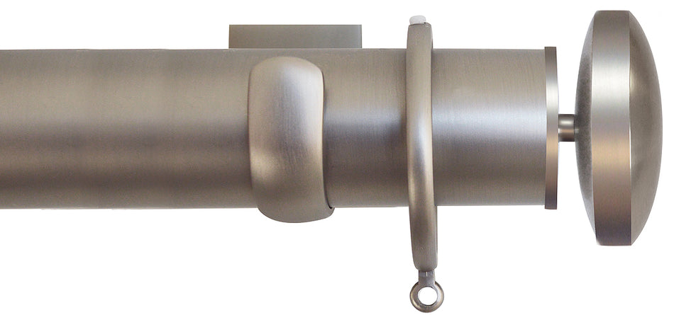 Jones Esquire 50mm Pole Brushed Nickel, Square, Curved Disc