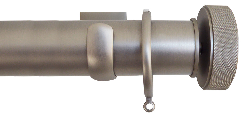Jones Esquire 50mm Pole, Brushed Nickel, Square, Etched Disc