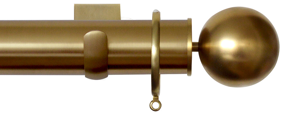 Jones Esquire 50mm Pole Brushed Gold, Square, Sphere