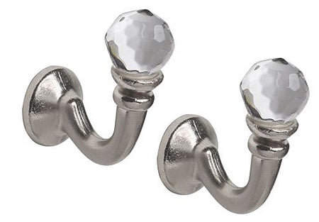 Speedy Crystal Palma Tieback Hook, Satin Silver