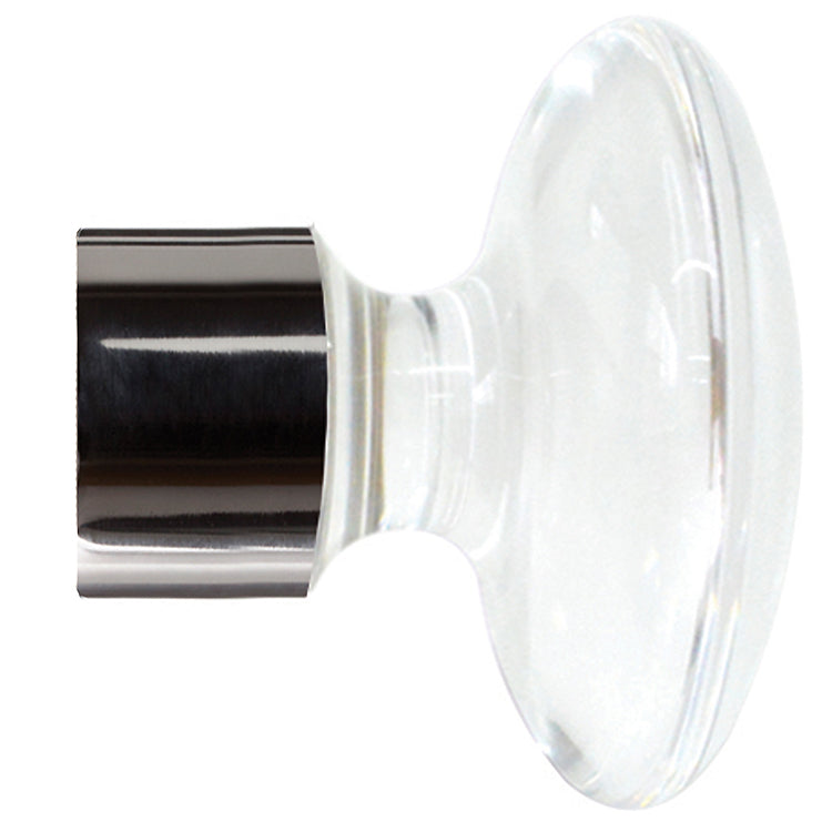 Jones Strand 35mm Pole Finial Only Black Nickel, Acrylic Disc