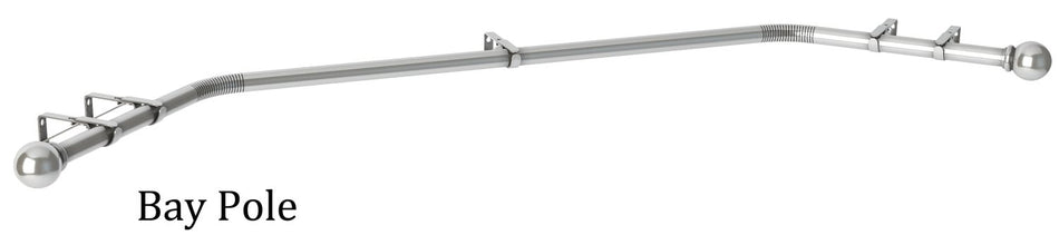 Speedy 28mm Eyelet Bay Pole Satin Silver