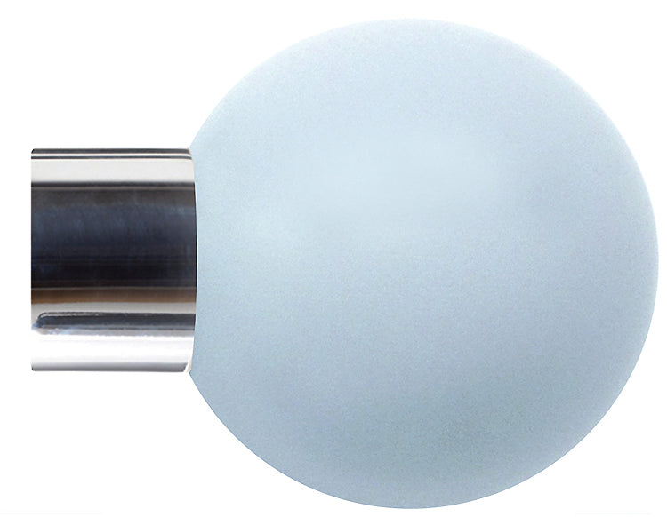 Jones Strand 35mm Pole Finial Only Chrome, Sky Painted Ball