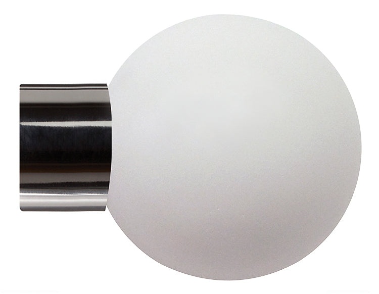 Jones Strand 35mm Pole Finial Only Black Nickel, Stone Painted Ball