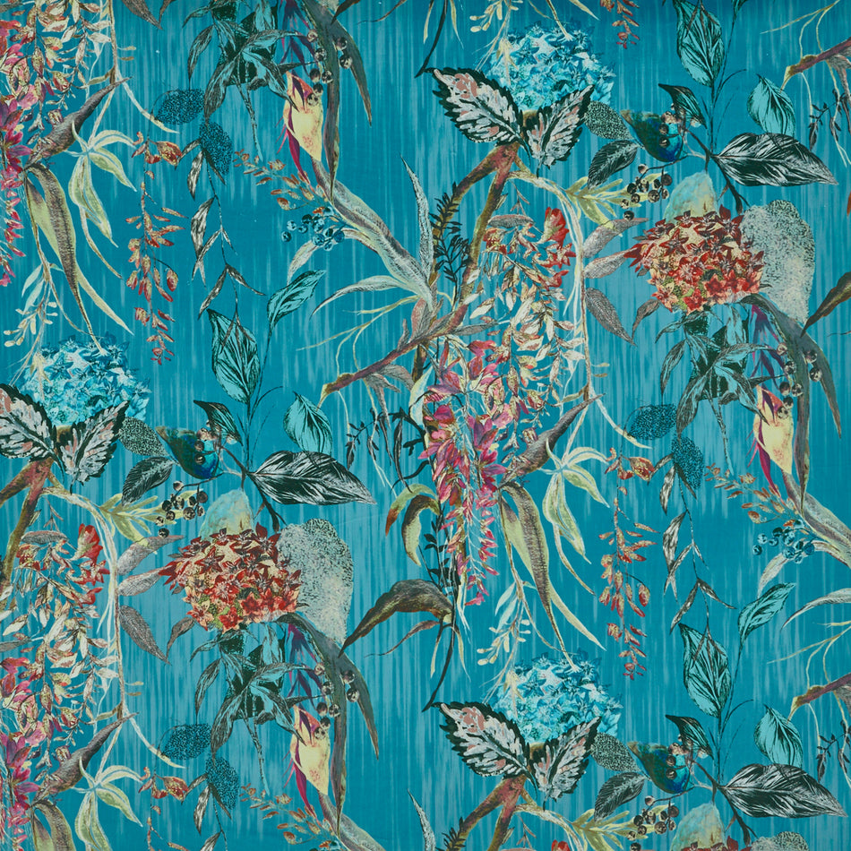 Prestigious Copper Falls Botanist Peacock Fabric