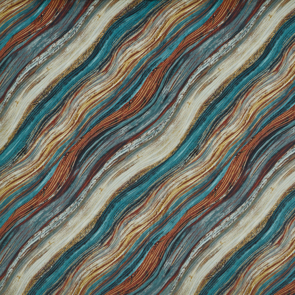 Prestigious Copper Falls Heartwood Peacock Fabric