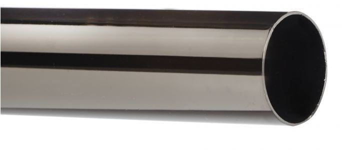 Speedy 28mm Curtain Pole Only, Polished Graphite