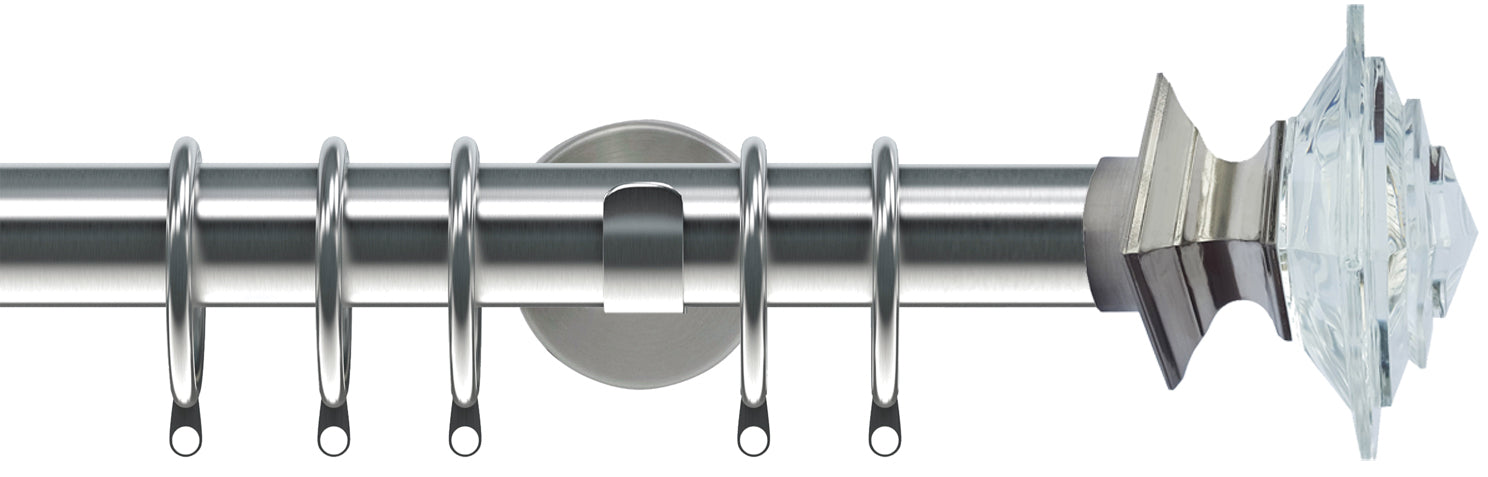 Speedy 35mm Poles Apart IDC Metal Pole Satin Silver Luxe Aztec