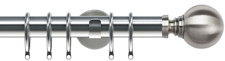 Speedy 35mm Poles Apart IDC Metal Pole Satin Silver Globe