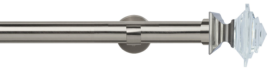 Speedy 35mm Poles Apart IDC Metal Eyelet Pole Satin Silver, Luxe Aztec