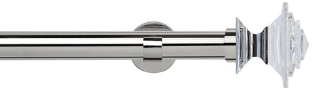 Speedy 35mm Poles Apart IDC Metal Eyelet Pole Chrome, Luxe Aztec