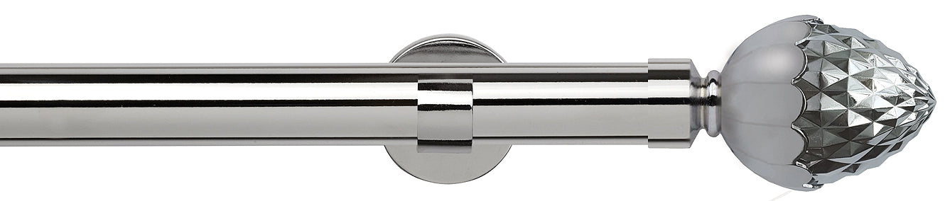 Speedy 35mm Poles Apart IDC Metal Eyelet Pole Chrome, Acorn