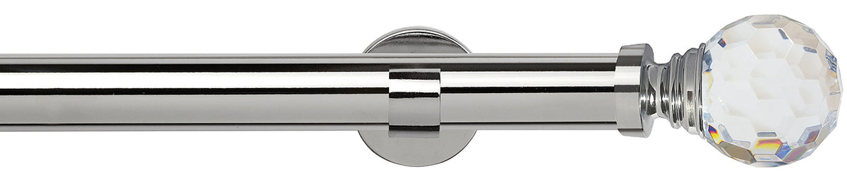 Speedy 35mm Poles Apart IDC Metal Eyelet Pole Chrome, Acrylic Ball
