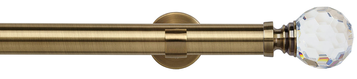 Speedy 35mm Poles Apart IDC Metal Eyelet Pole Antique Brass, Acrylic Ball